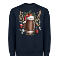 Navy christmas football Heavyweight Sweatshirt - SublimationCraftShop