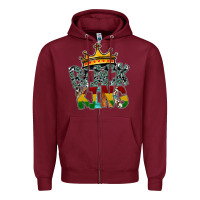 Burgundy black king Zipper Hoodie - SublimationCraftShop