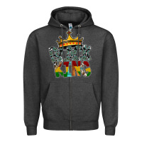 Charcoal Heather black king Zipper Hoodie - SublimationCraftShop