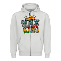 Dove Grey black king Zipper Hoodie - SublimationCraftShop