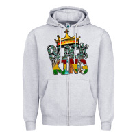 Heather Grey black king Zipper Hoodie - SublimationCraftShop