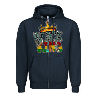 Navy black king Zipper Hoodie - SublimationCraftShop