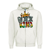 Oatmeal Heather black king Zipper Hoodie - SublimationCraftShop