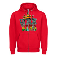 Red black king Zipper Hoodie - SublimationCraftShop