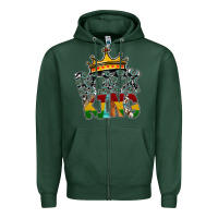 Sports Green black king Zipper Hoodie - SublimationCraftShop