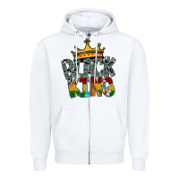 White black king Zipper Hoodie - SublimationCraftShop