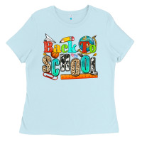 Baby Blue back to school Ladies Tee - NancyCooperArtShop