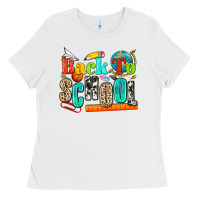 White back to school Ladies Tee - NancyCooperArtShop