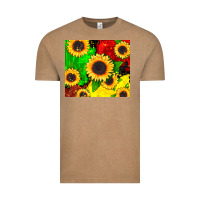 Vintage Coffee juneteenth sunflowers Vintage Tee - CowGirlArtShop