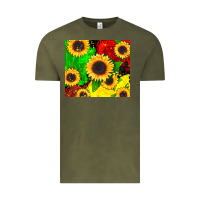 Vintage Olive juneteenth sunflowers Vintage Tee - CowGirlArtShop