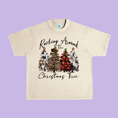 Rocking Around The Christmas Tree Urban Heavy Tee Designed By Cowgirlartshop