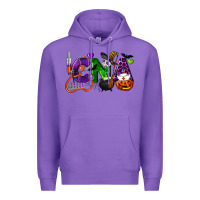 Purple Western Halloween CNA Certified Nursing Assistant Premium Hoodie - LillyAllenDesigns