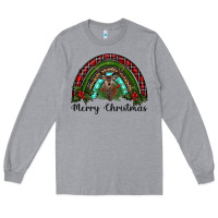 Heather Grey reindeer rainbow christmas Long Sleeve Tee - RanaPortraitStore