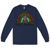 Navy reindeer rainbow christmas Long Sleeve Tee - RanaPortraitStore