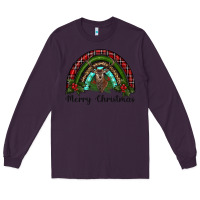 Plum reindeer rainbow christmas Long Sleeve Tee - RanaPortraitStore