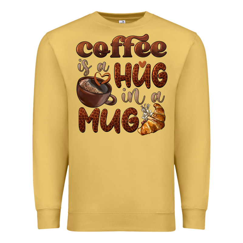Coffee Is A Hug In A Mug Premium Sweatshirt by BarkalooDesign | Teevron