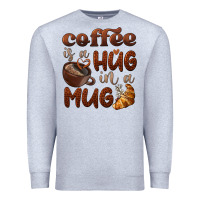 Heather Grey coffee is a hug in a mug Premium Sweatshirt - BarkalooDesign