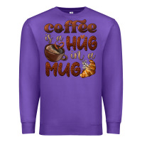Purple coffee is a hug in a mug Premium Sweatshirt - BarkalooDesign