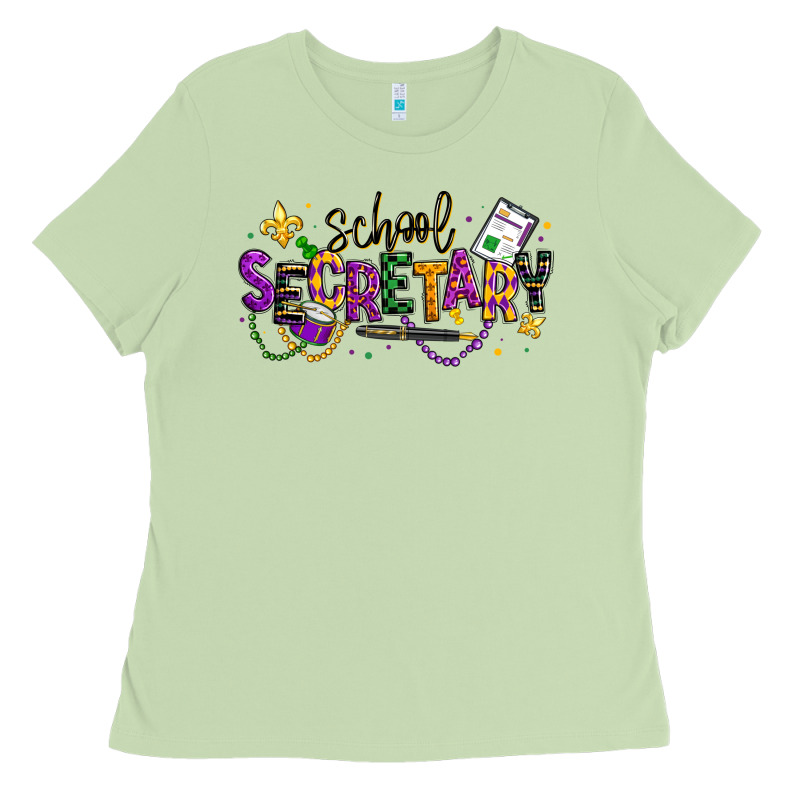 Mardi Gras School Secretary Ladies Tee by texasbilliewilder | Teevron