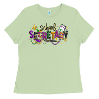 Matcha mardi gras school secretary Ladies Tee - texasbilliewilder