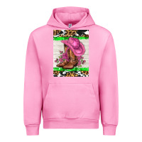Fuchsia Pink cowgitl hat and roses Urban Hoodie - AdoDesignShop