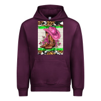 Mauve Wine cowgitl hat and roses Urban Hoodie - AdoDesignShop