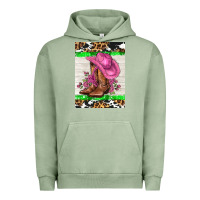 Pigment Oil Green cowgitl hat and roses Urban Hoodie - AdoDesignShop