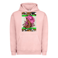 Pigment Salmon cowgitl hat and roses Urban Hoodie - AdoDesignShop