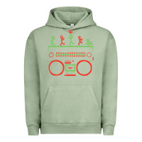 Pigment Oil Green Check Tribe Called Quest Urban Hoodie - trangStudio