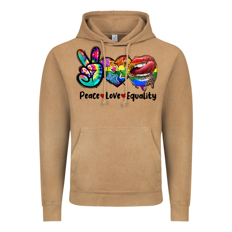 Peace Love Equality Lgbt+ Vintage Hoodie by CowGirlArtShop | Teevron