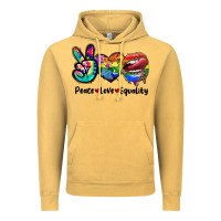 Vintage Mustard Peace love equality LGBT+ Vintage Hoodie - CowGirlArtShop