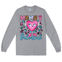 Heather Grey mama's valentine olivia Long Sleeve Tee - OliviaCreatesArt