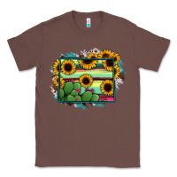 Chestnut wyoming map sunflower cactus serape Classic Tee - RanaPortraitStore