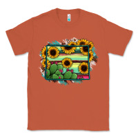 Copper wyoming map sunflower cactus serape Classic Tee - RanaPortraitStore