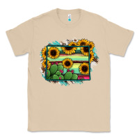 Mushroom wyoming map sunflower cactus serape Classic Tee - RanaPortraitStore