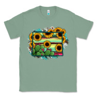 Sage wyoming map sunflower cactus serape Classic Tee - RanaPortraitStore