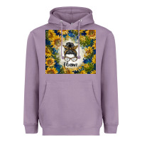 Lavender sunflowers messy bun mama Heavyweight Hoodie - BarkalooDesign