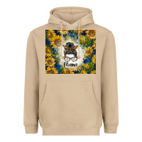 Mushroom sunflowers messy bun mama Heavyweight Hoodie - BarkalooDesign