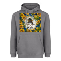 Storm sunflowers messy bun mama Heavyweight Hoodie - BarkalooDesign