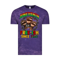 Cloud Purple juneteenth free ish since 1865 Vintage Tee - CowGirlArtShop