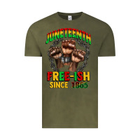 Vintage Olive juneteenth free ish since 1865 Vintage Tee - CowGirlArtShop