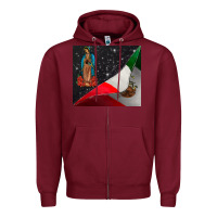 Burgundy our lady graduap Zipper Hoodie - CowhideDigitalArt