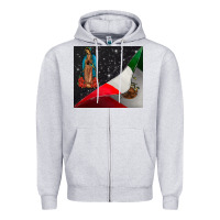 Heather Grey our lady graduap Zipper Hoodie - CowhideDigitalArt