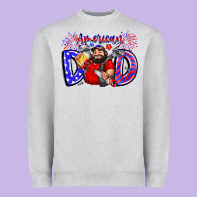 American Dod Heavyweight Sweatshirt Designed By Cowhidedigitalart