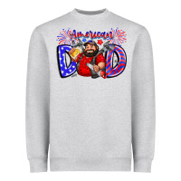 Heather Grey american dod Heavyweight Sweatshirt - CowhideDigitalArt