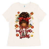Bone santa favorite tax specialist afro messy bun Ladies Tee - texasbilliewilder