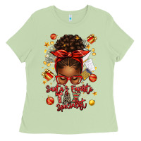 Matcha santa favorite tax specialist afro messy bun Ladies Tee - texasbilliewilder