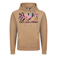 Vintage Coffee peace love nursing Vintage Hoodie - CowGirlArtShop