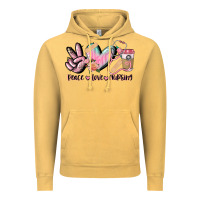 Vintage Mustard peace love nursing Vintage Hoodie - CowGirlArtShop