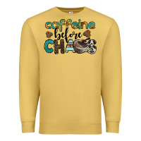 Antique Gold western caffeine before chaos Premium Sweatshirt - BarkalooDesign